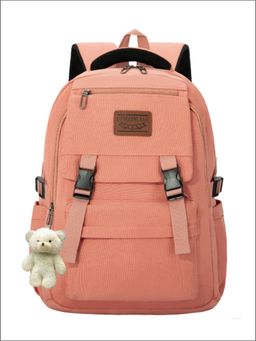 Tinytot - Rust Flap Detail Korean Style Backpack for Kids -30 Litre (7-12 Years)