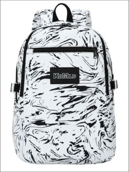 Tinytot - Black and White Korean Style Backpack for Kids -30 Litre (7-12 Years)