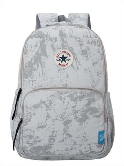 Tinytot - Grey Korean Style Backpack for Kids -30 Litre (7-12 Years)