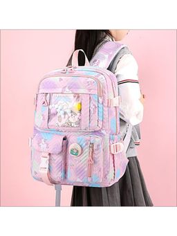 Tinytot - Pink Korean Style Backpack for Kids -25 Litre (7-12 Years)