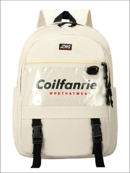 Tinytot - Cream Korean Style Backpack for Kids -25 Litre (7-12 Years)