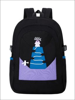 Tinytot - Black Korean Style Backpack for Kids -25 Litre (7-12 Years)