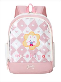 Tinytot - Pink Korean Style Backpack for Kids -25 Litre (7-12 Years)