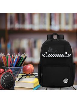 Tinytot - Black Korean Style Backpack for Kids -25 Litre (7-12 Years)