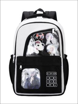 Tinytot - Black Korean Style Backpack for Kids -34 Litre (7-12 Years)