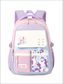 Tinytot - Purple Printed Korean Style Backpack for Kids -34 Litre (7-12 Years)