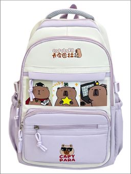 Tinytot - Lavender Tiny Toy Attached Kids Backpack -30 Litre (7-12 Years)