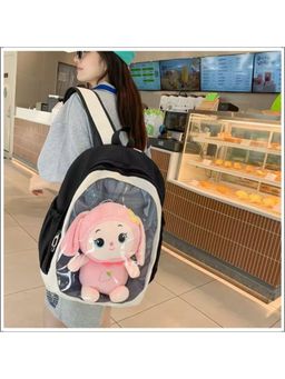 Tinytot - Black Cartoon Detail Backpack for Kids -30 Litre (7-12 Years)