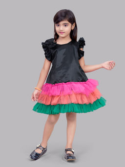 Pink Chick - Aline Satin Black Dress