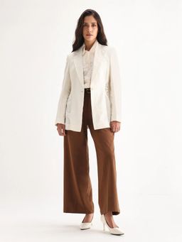 RAREISM - Off White Women Plain Regular Blazer