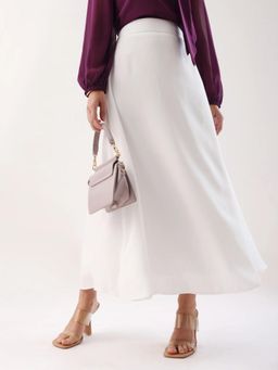 RAREISM - Women Cotton Plain A-Line Skirt
