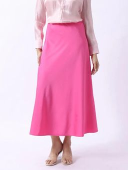 RAREISM - Women 100% Polyester Plain A-Line Skirt
