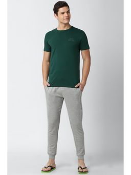 Peter England - Men Green Solid Casual Co-Ord (Set of 2)