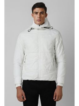 Van Heusen - Men White Textured Casual Puffer Jacket