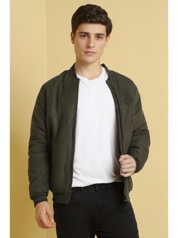 Allen Solly - Men Green Solid Reversable Full Sleeves Casual Jacket