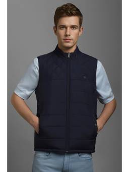 Louis Philippe - Men Casual Navy Solid Reversable Jackets