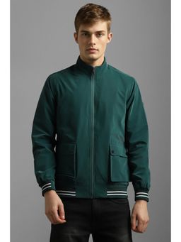 Louis Philippe - Men Casual Green Solid Jackets