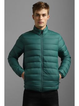 Louis Philippe - Men Casual Green Solid Jackets
