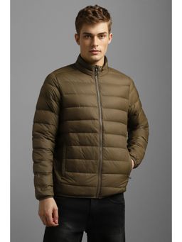 Louis Philippe - Men Casual Olive Solid Jackets