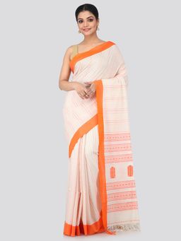 PinkLoom - Women's Cotton Saree With Unstitched Blouse Piece