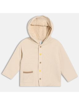 MINI KLUB - Beige Cotton Full Sleeves Solid Jacket