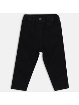 MINI KLUB - Black Cotton Solid Denim Jeans