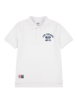 Levi's - White Solid Polo T-Shirt