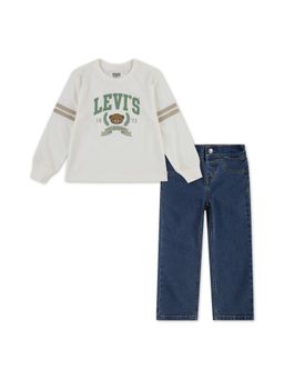 Levi's - White Football Printed T-Shirt with Pant