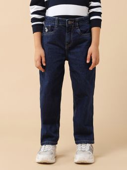 U.S. POLO ASSN. - Blue Boys Relaxed Fit Mid Rise Jeans