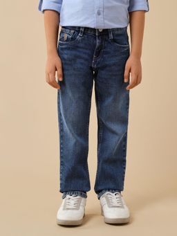 U.S. POLO ASSN. - Blue Boys Relaxed Fit Whiskered Jeans