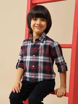 U.S. POLO ASSN. - Red Boys Plaid Checks Twill Shirt