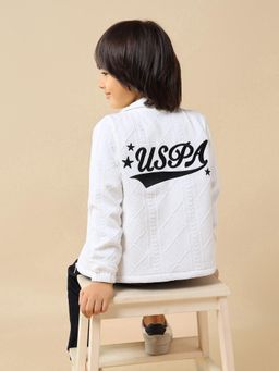 U.S. POLO ASSN. - White Boys Brand Embroidered Regular Fit Sweatshirt