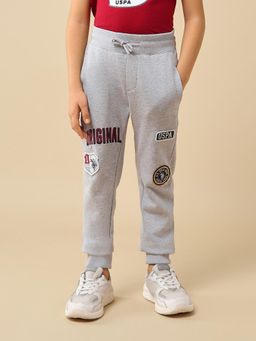 U.S. POLO ASSN. - Grey Boys Brand Appliqued Regular Fit Joggers
