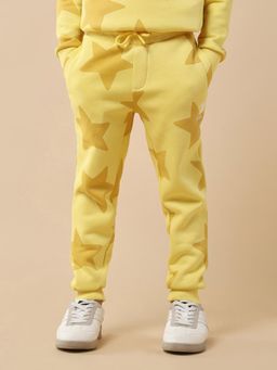 U.S. POLO ASSN. - Yellow Boys Printed Regular Fit Joggers