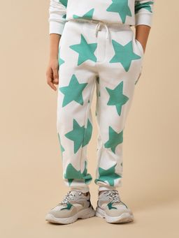 U.S. POLO ASSN. - White Boys Printed Regular Fit Joggers