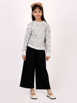 One Friday - Light Grey Printed Sweatshirt