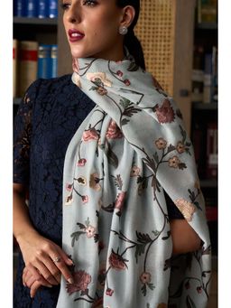 MAULI CASHMERE - A Peony Dream Embroidered Pure Cashmere Stole