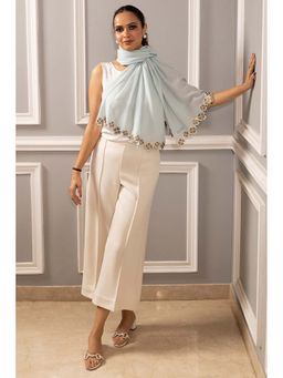 MAULI CASHMERE - Crystal Petals Embellished Stole