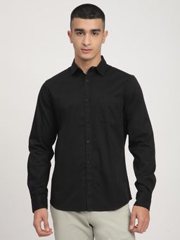 R&B - Solid Comfortable Men Shirt- Black