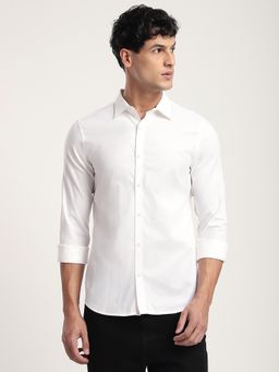 R&B - Solid Comfortable Men Shirt- White