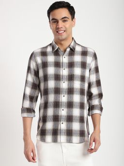 R&B - Plaid Comfortable Men Shirt- Brown