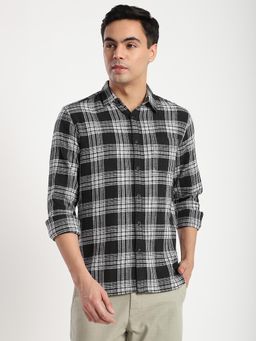 R&B - Plaid Comfortable Men Shirt- Black