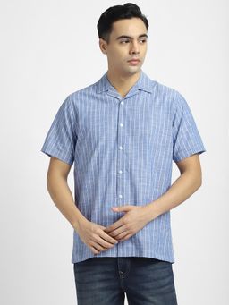 R&B - Stripes Comfortable Men Shirt- Blue