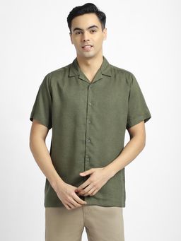 R&B - Solid Comfortable Men Shirt- Olive
