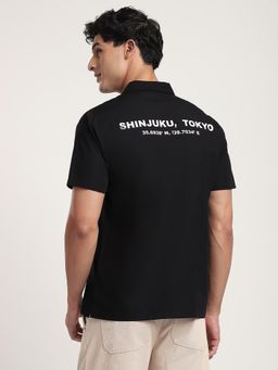R&B - Typography Comfortable Men Shirt- Black