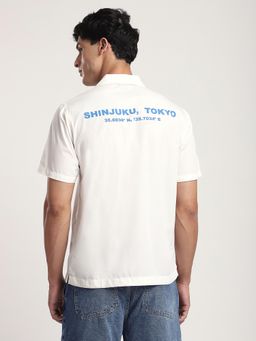 R&B - Typography Comfortable Men Shirt- Ivory