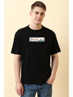 Allen Solly - Men Black Crew Neck T-Shirt