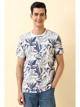 Allen Solly - Men White Printed Crew Neck T-Shirt
