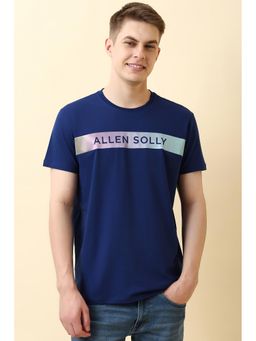 Allen Solly - Men Navy Blue Crew Neck T-Shirt