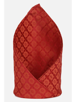 Louis Philippe - Men Red Embroidered Party Pocket Square